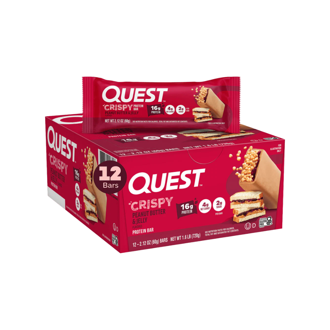 Quest Hero Peanut Butter & Jelly Crispy (12 x 60g)