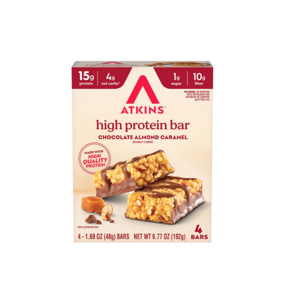 Atkins High Protein Bar Choc Almond Caramel (4 x 48g)