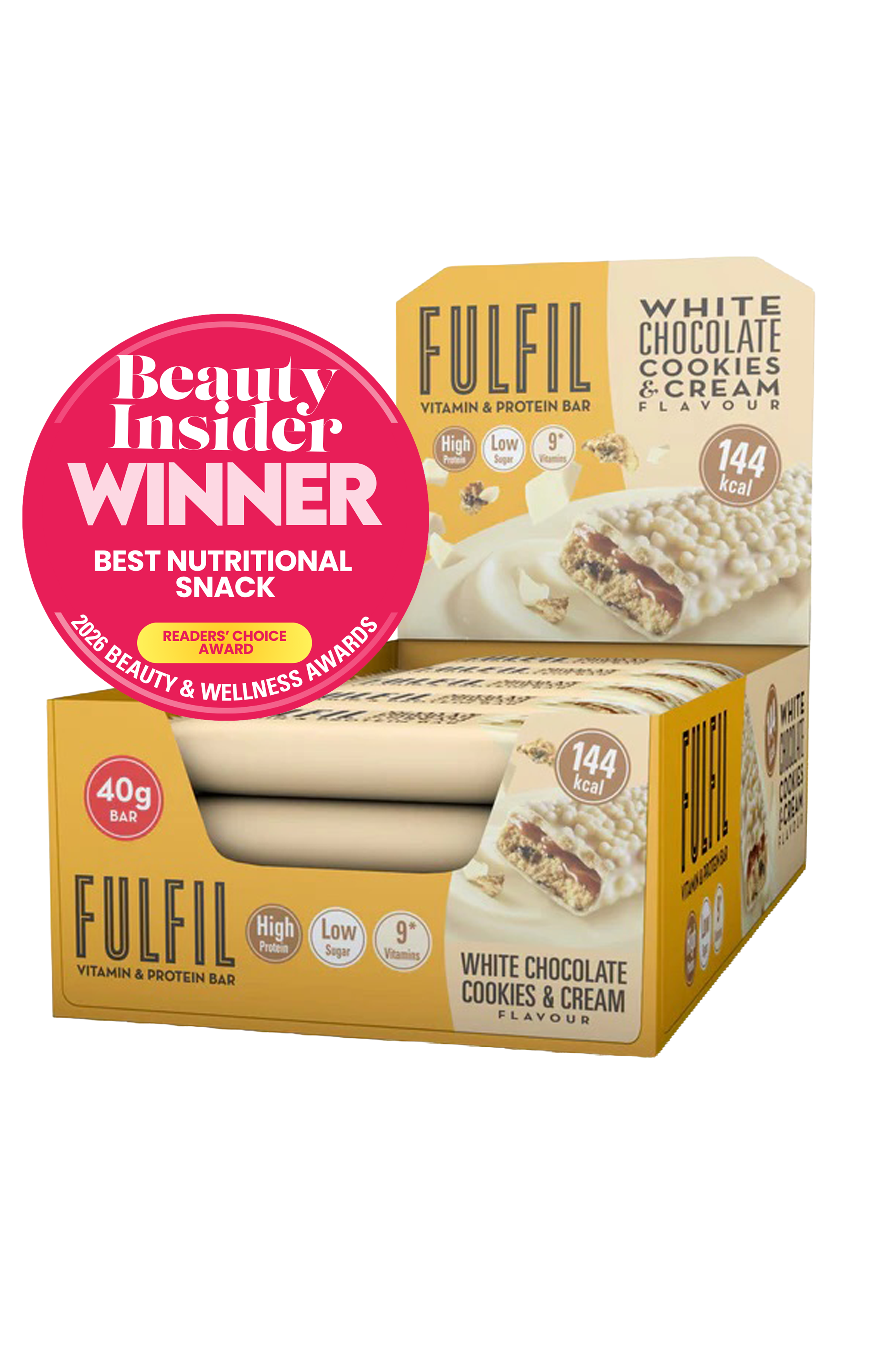 Fulfil Vitamin & Protein Bar White Chocolate Cookies & Cream 15X55G