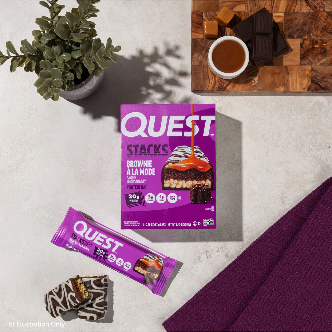 Quest Stack Protein Bars - Brownie a la Mode (12 x 67g)