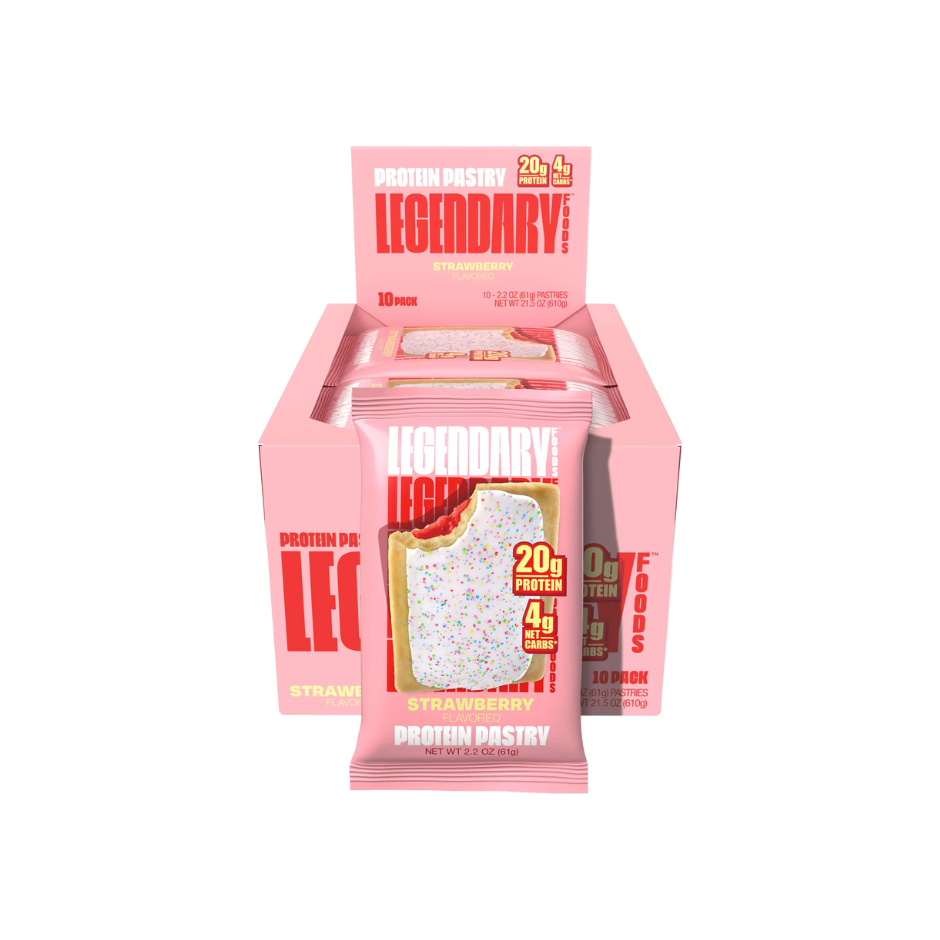 Legendary High Protein Pastry Strawberry (Box of 10)