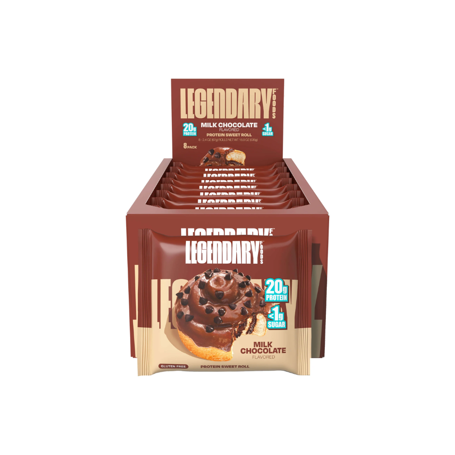 Legendary High Protein Sweet Roll, Gluten-Free and Keto-Friendy - Chocolate(Box of 8 x 67g)