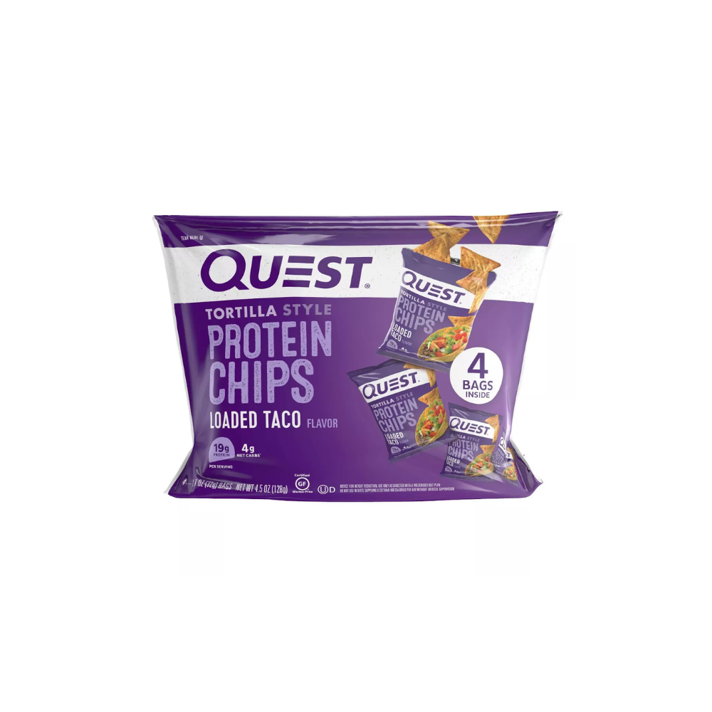Quest Protein Chips Tortilla Style Loaded Taco (4 x 32g)