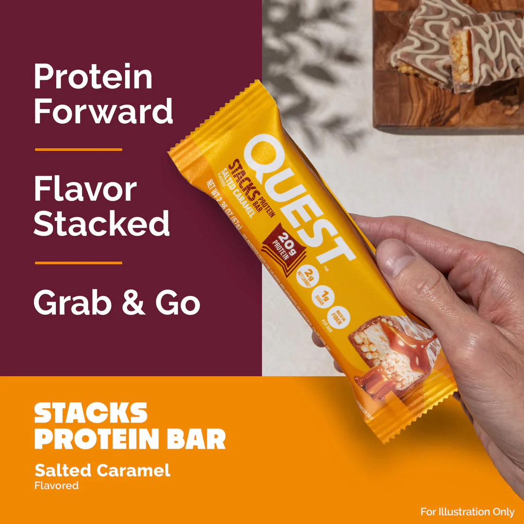 Quest Stack Protein Bars - Salted Caramel (12 x 67g)