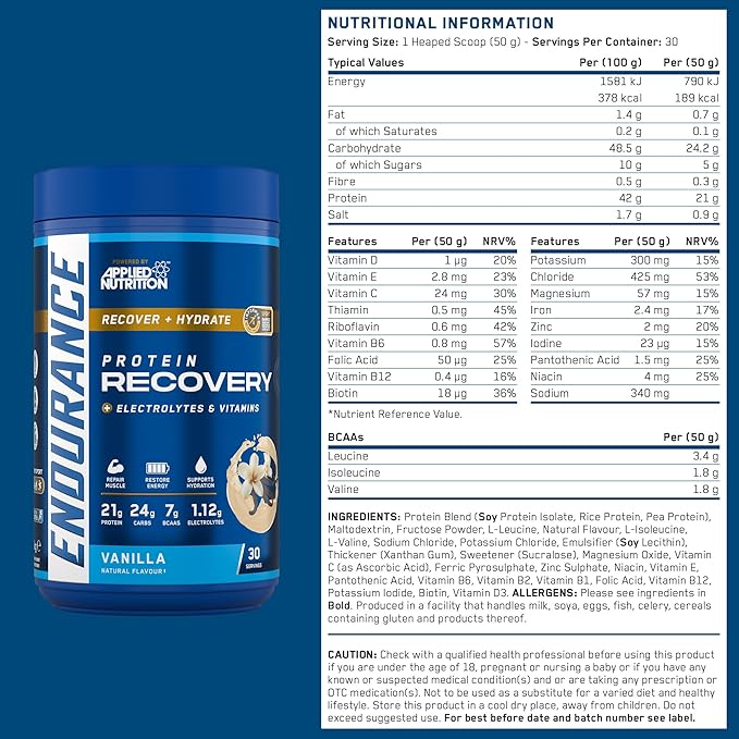 Applied Nutrition Fuel Recovery Vanilla 1.5kg