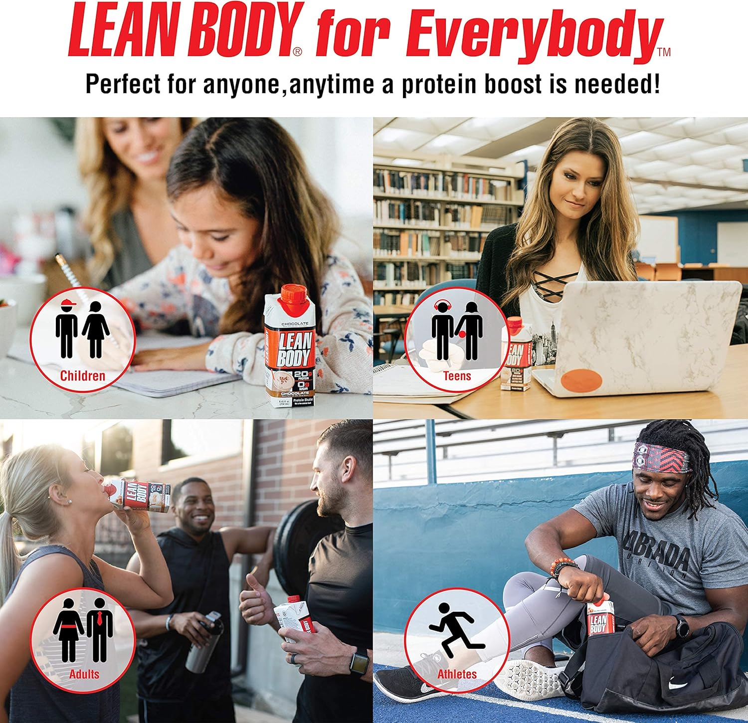 Lean Body RTD Protein Shake Mint Chocolate (12 x 500ml)