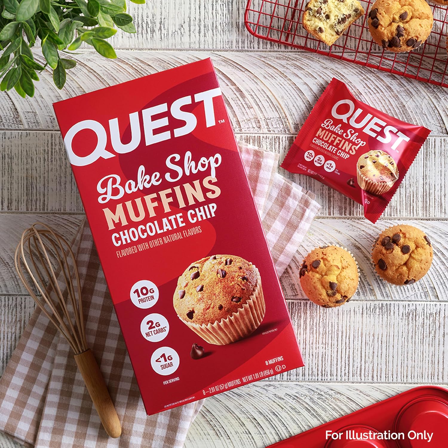 Quest Bake Shop Muffins - Chocolate Chip 8pk