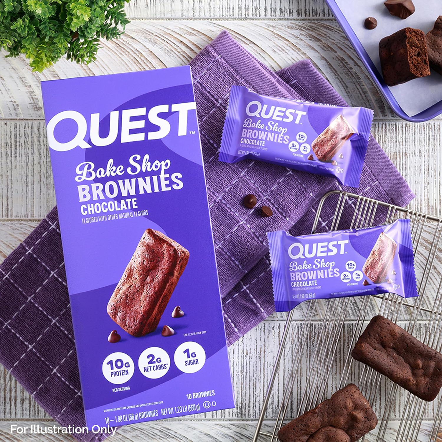 Quest Bake Shop Chocolate Brownies 10pk