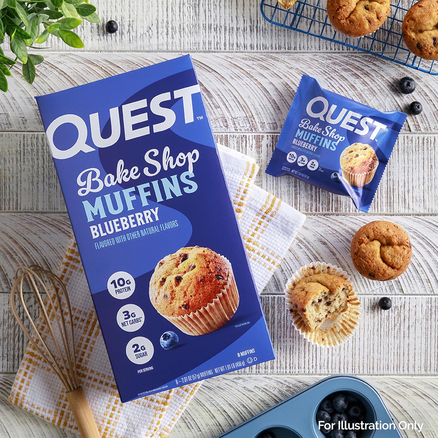 Quest Bake Shop Muffins - Blueberry 8pk