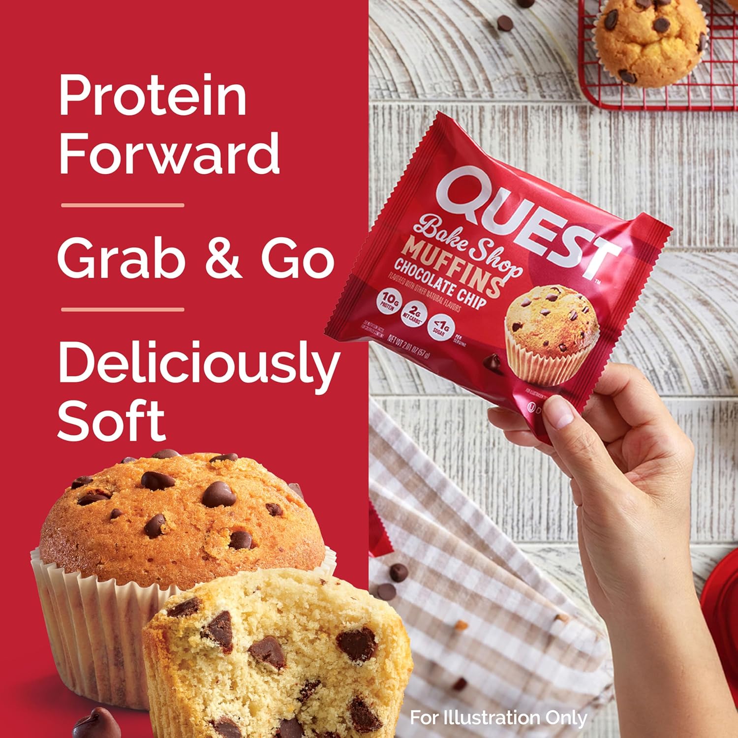 Quest Bake Shop Muffins - Chocolate Chip 8pk