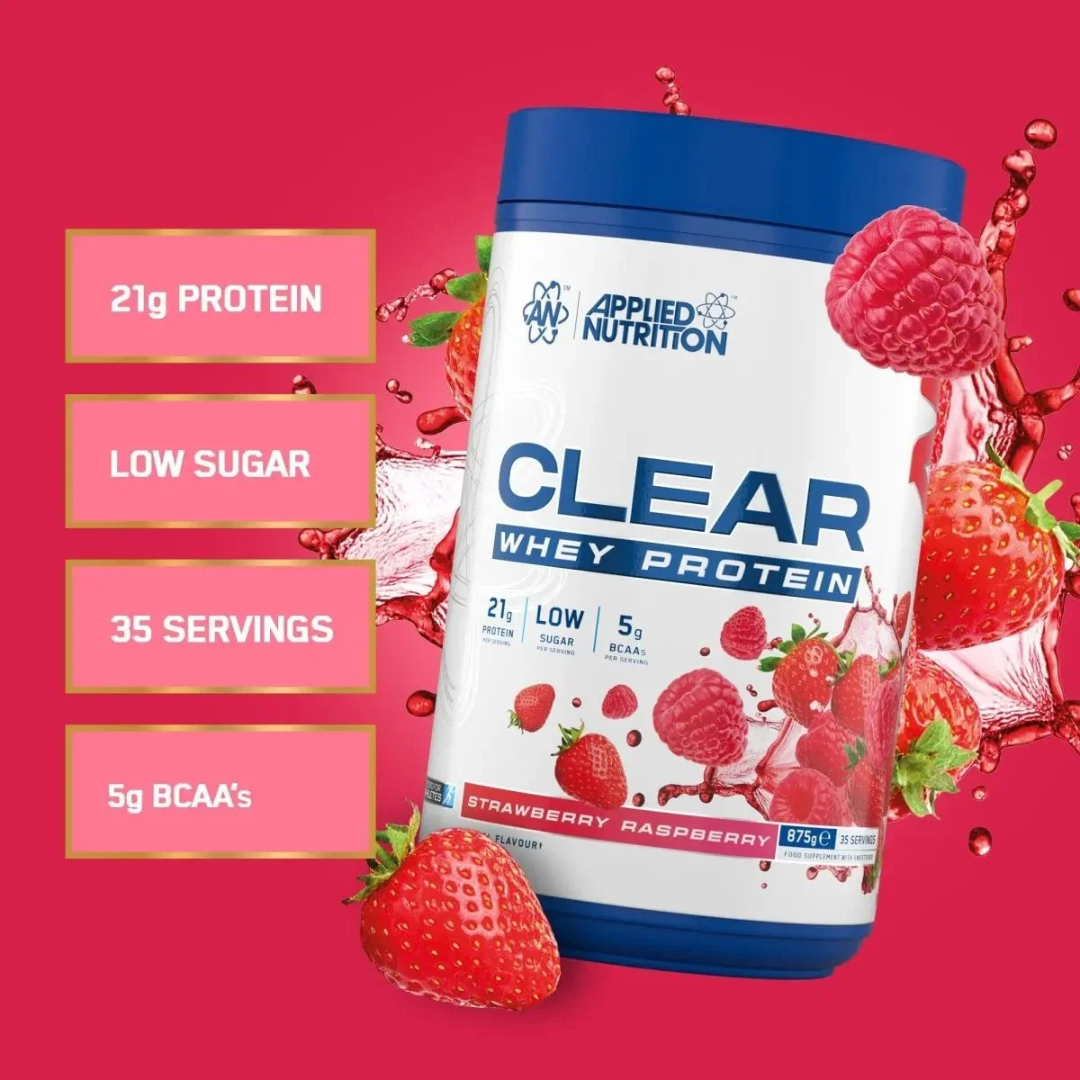 Applied Nutrition Clear Whey Protein Strawberry & Raspberry 875g