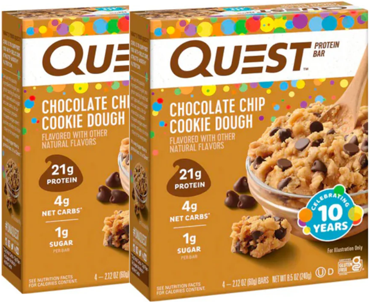 Quest 4 Pack Multi Buy Chocolate Chip Cookie Dough Special