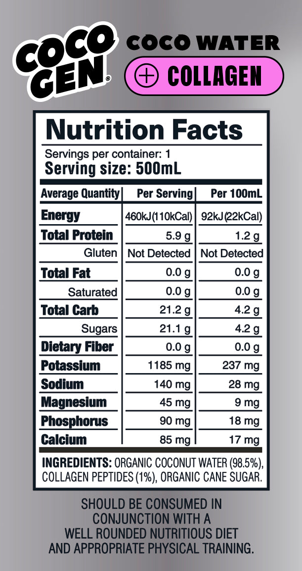 CocoGen Coconut Water + Collagen (12 bottles x 500ml)