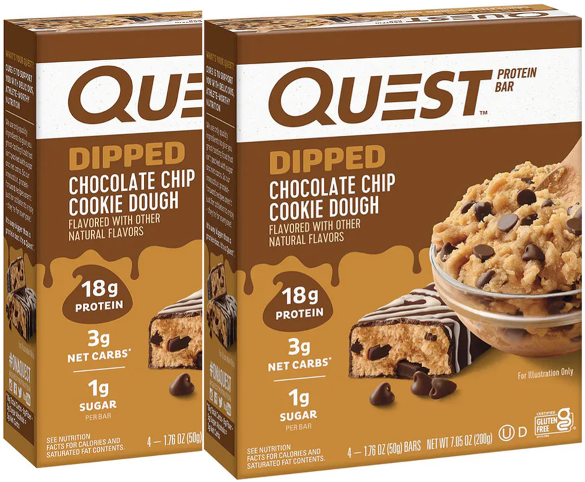 Quest 4 Pack Multi Buy Dipped Chocolate Chip Cookie Dough Special