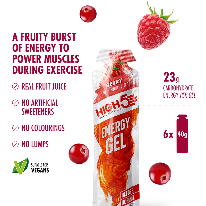 HIGH5 Energy Gel Berry (6X40g)