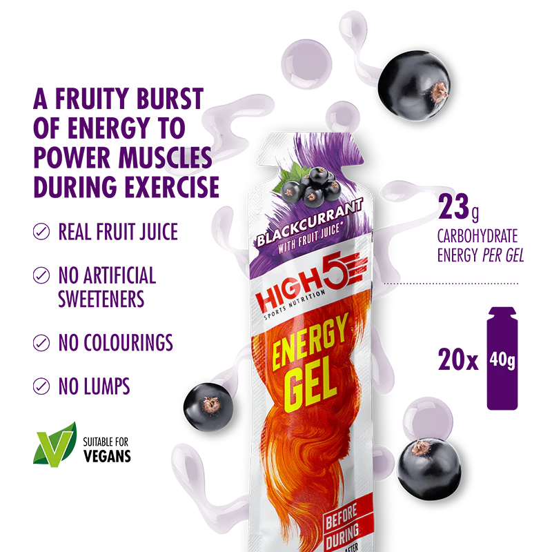 HIGH5 Energy Gel Blackcurrant (20X40g)