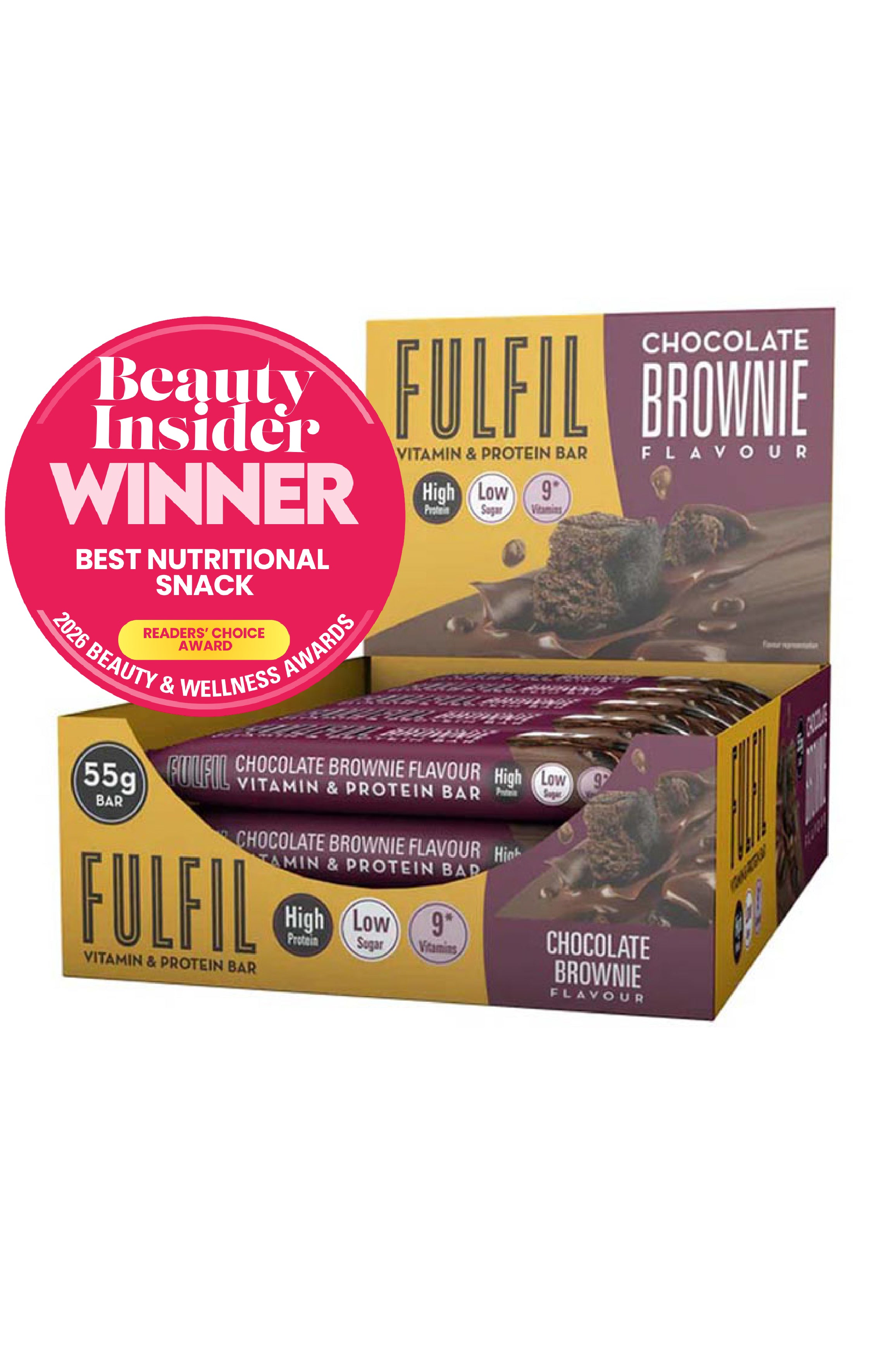 Fulfil Vitamin & Protein Bar Chocolate Brownie (15 x 55g)