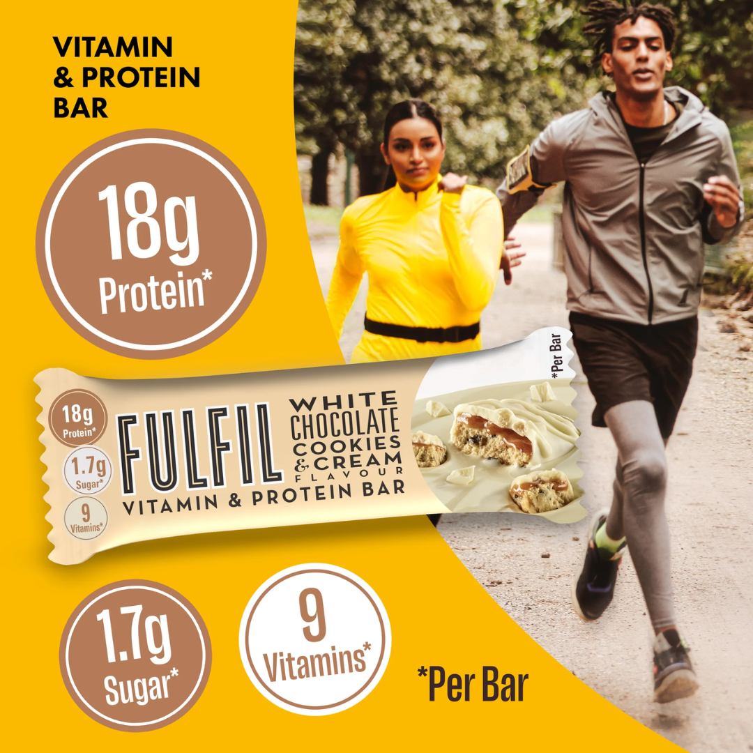 Fulfil Vitamin & Protein Bar White Chocolate Cookies & Cream 15X55G