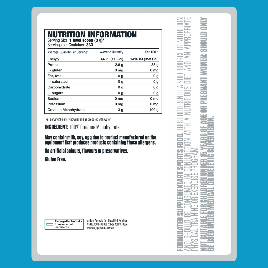 Genetix 100% Pure Creatine Monohydrate 500g Unflavoured