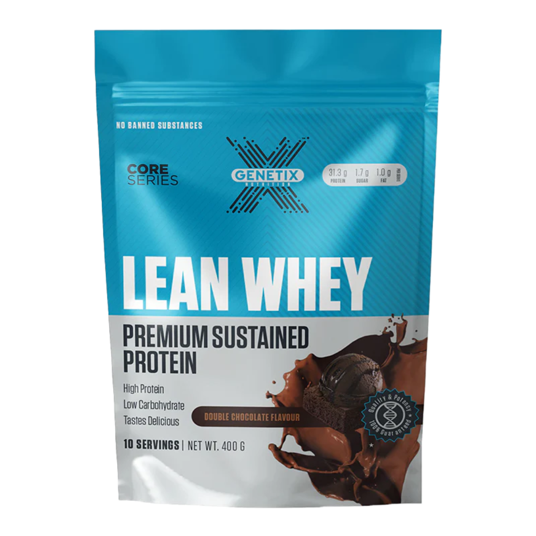 Genetix Premium Sustained Lean Whey Protein 400g Double Chocolate