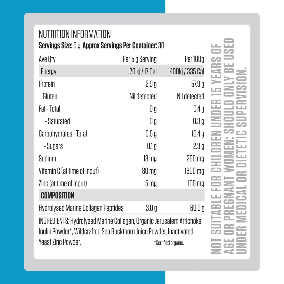 Genetix Hydrolysed Marine Collagen 150g Unflavoured