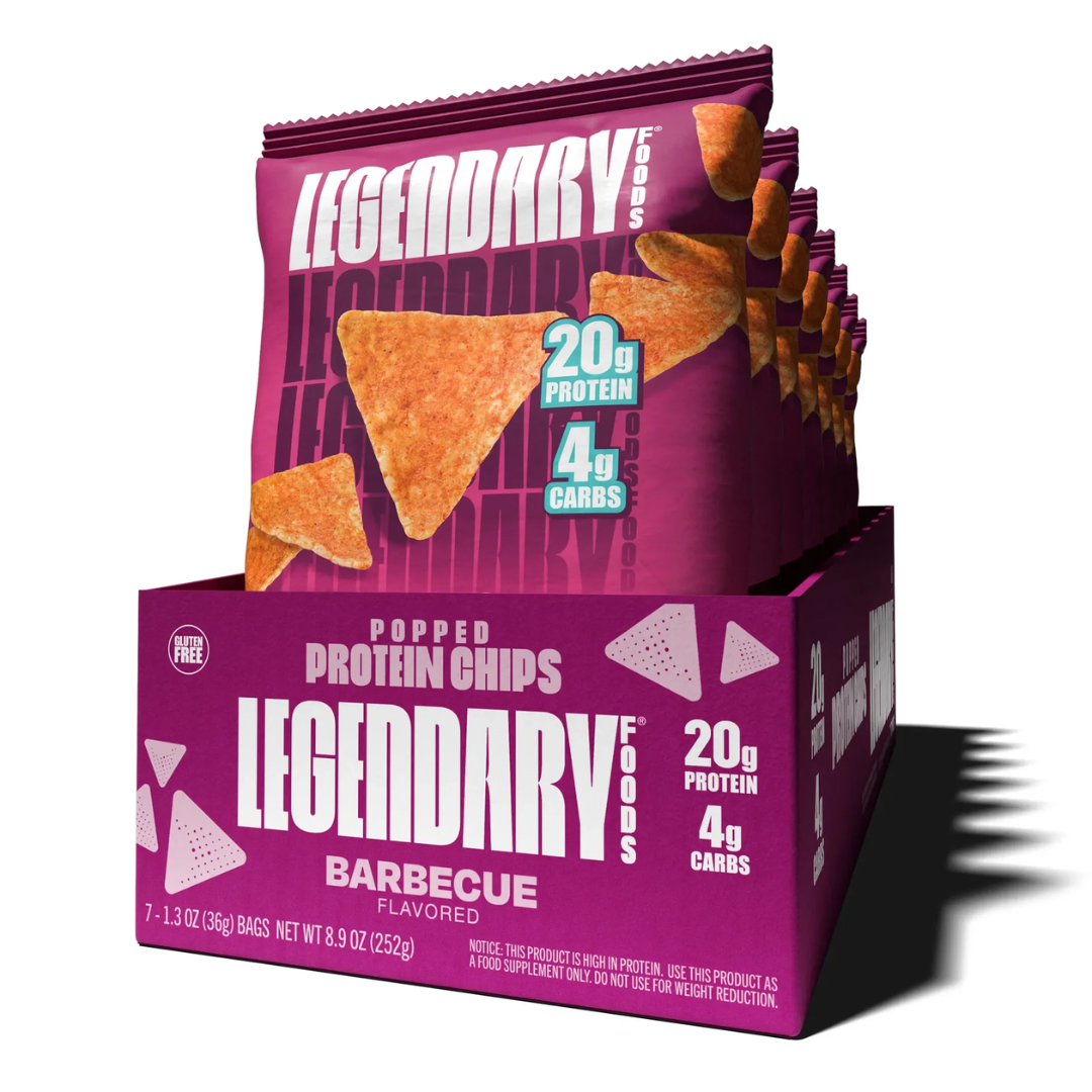 Legendary Protein Popped Chips High Protein BBQ (Box of 7 x 34g)