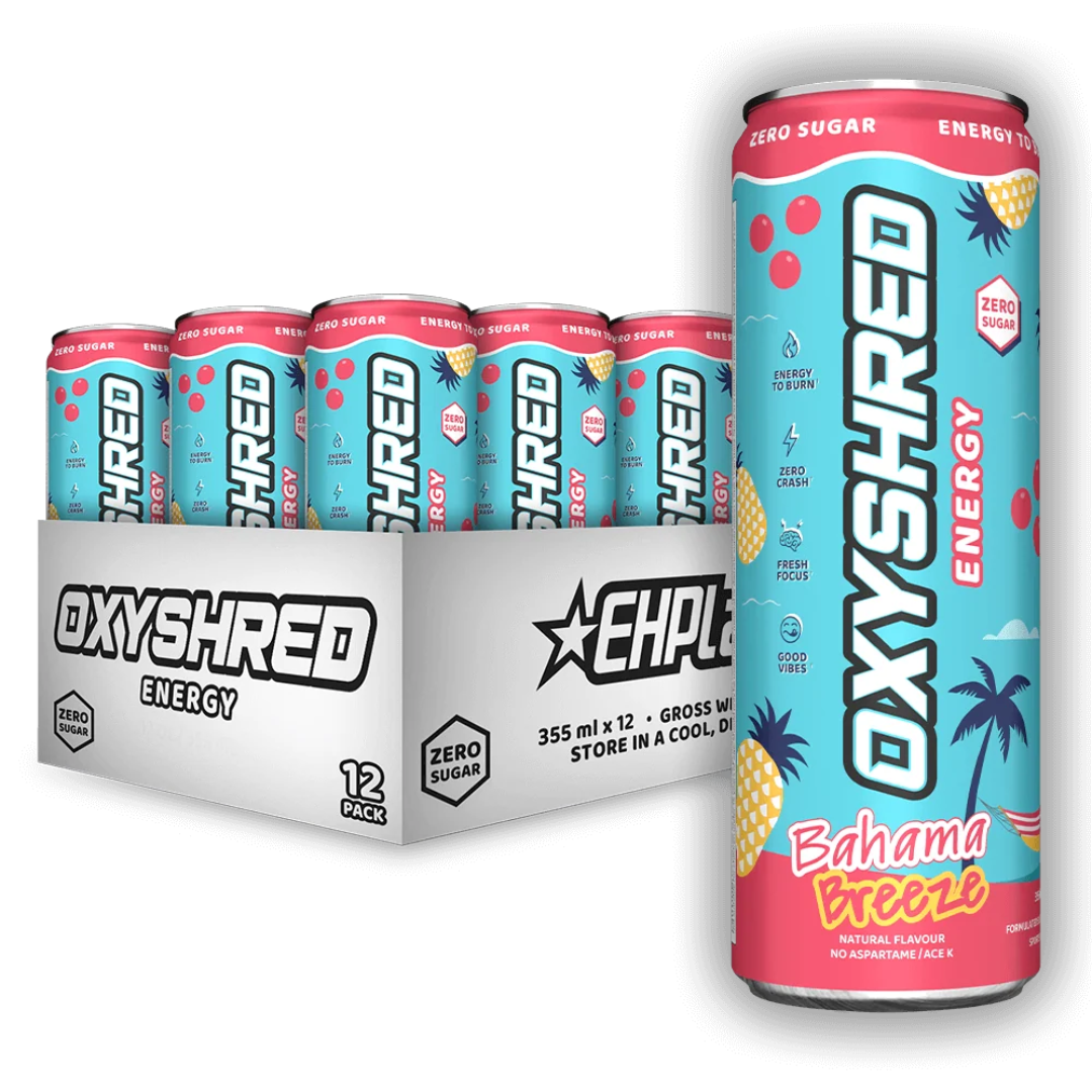 OxyShred Energy Drink RTD Bahama Breeze (12 cans x 355ml)