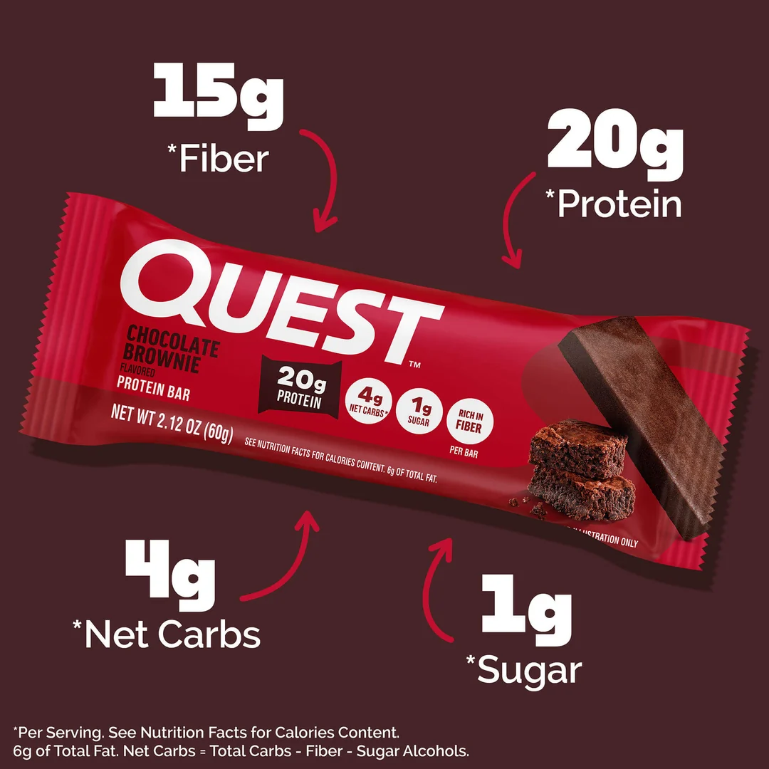 Quest Protein Bar Chocolate Brownie (12 x 60g)