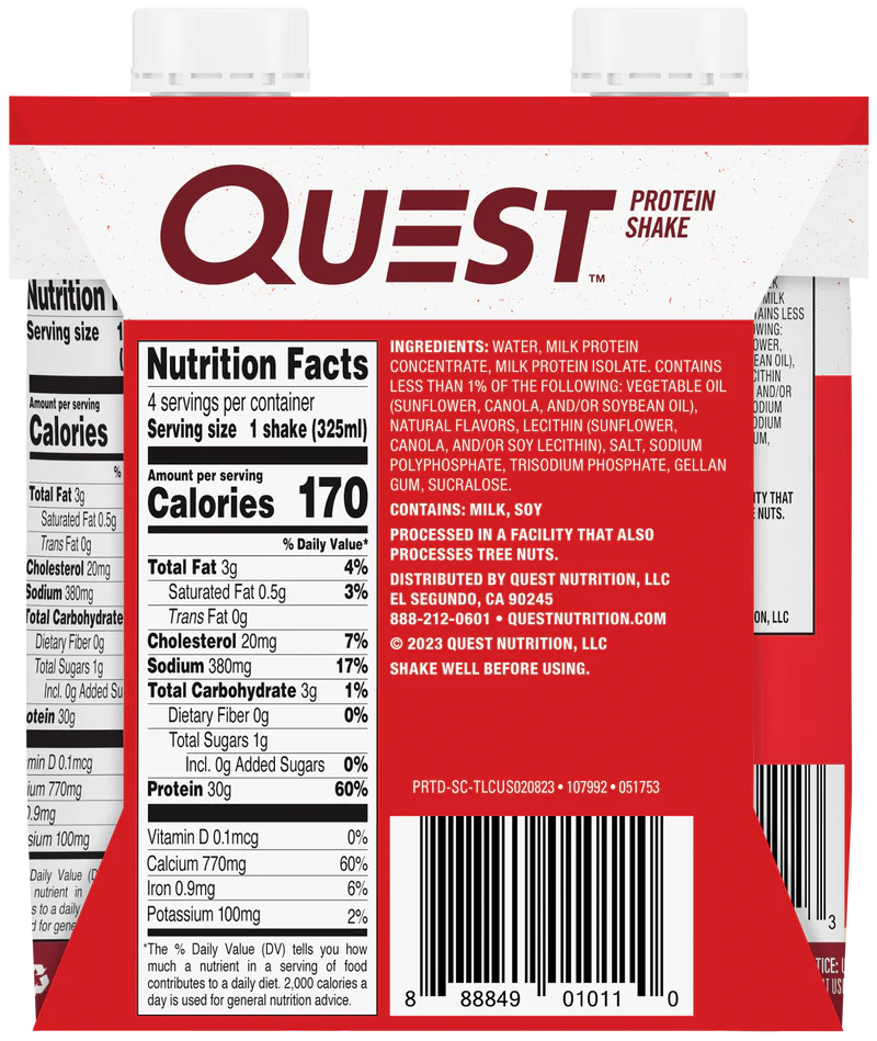 Quest Protein Salted Caramel Milkshake (12 x 325ml)