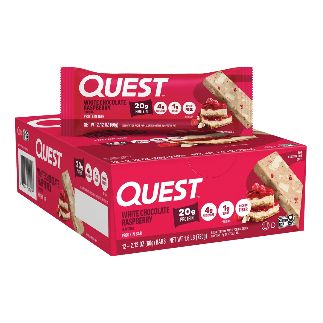 Quest Protein Bar White Chocolate Raspberry (12 x 60g)