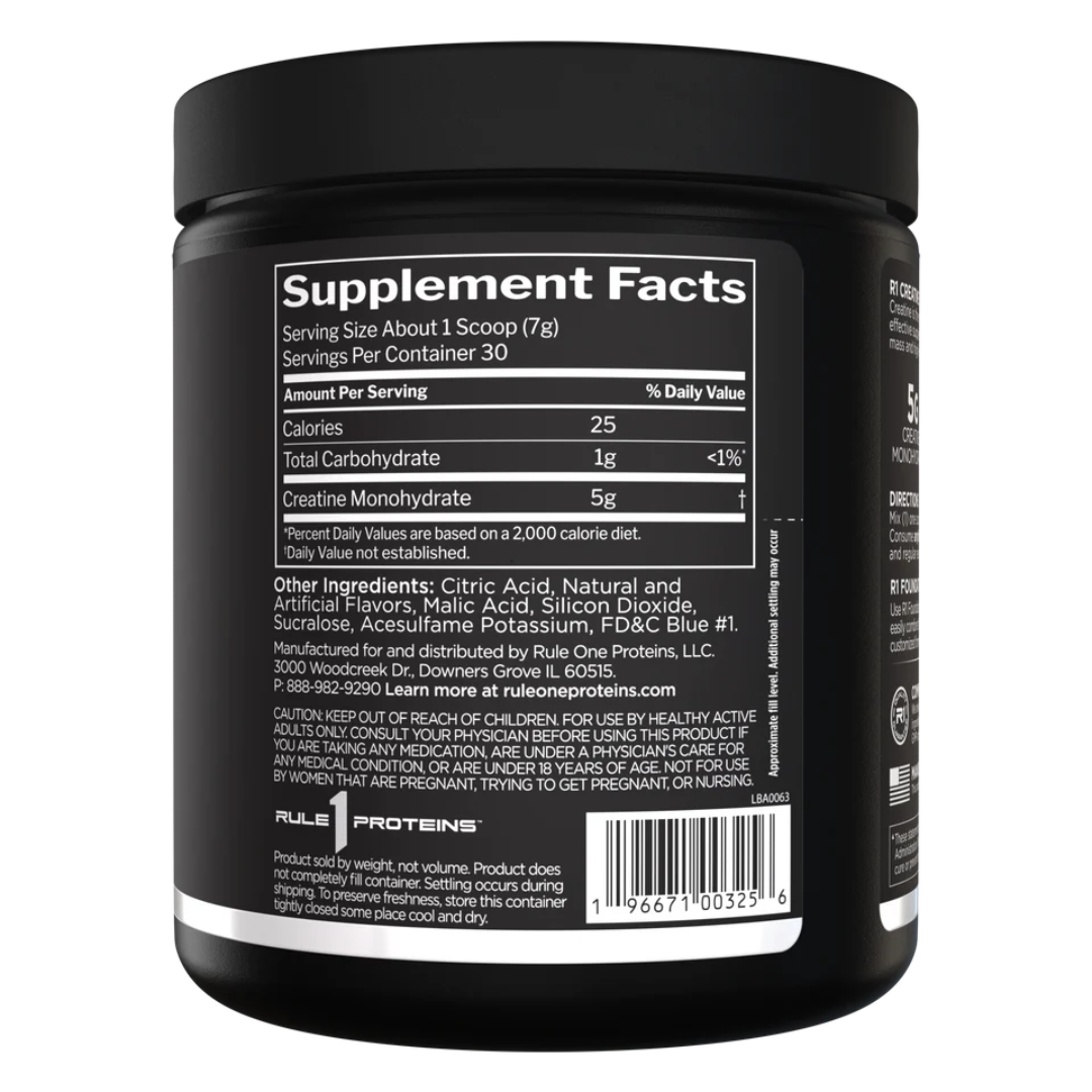 Rule1 Creatine 30 Serv Blue Raspberry 210g