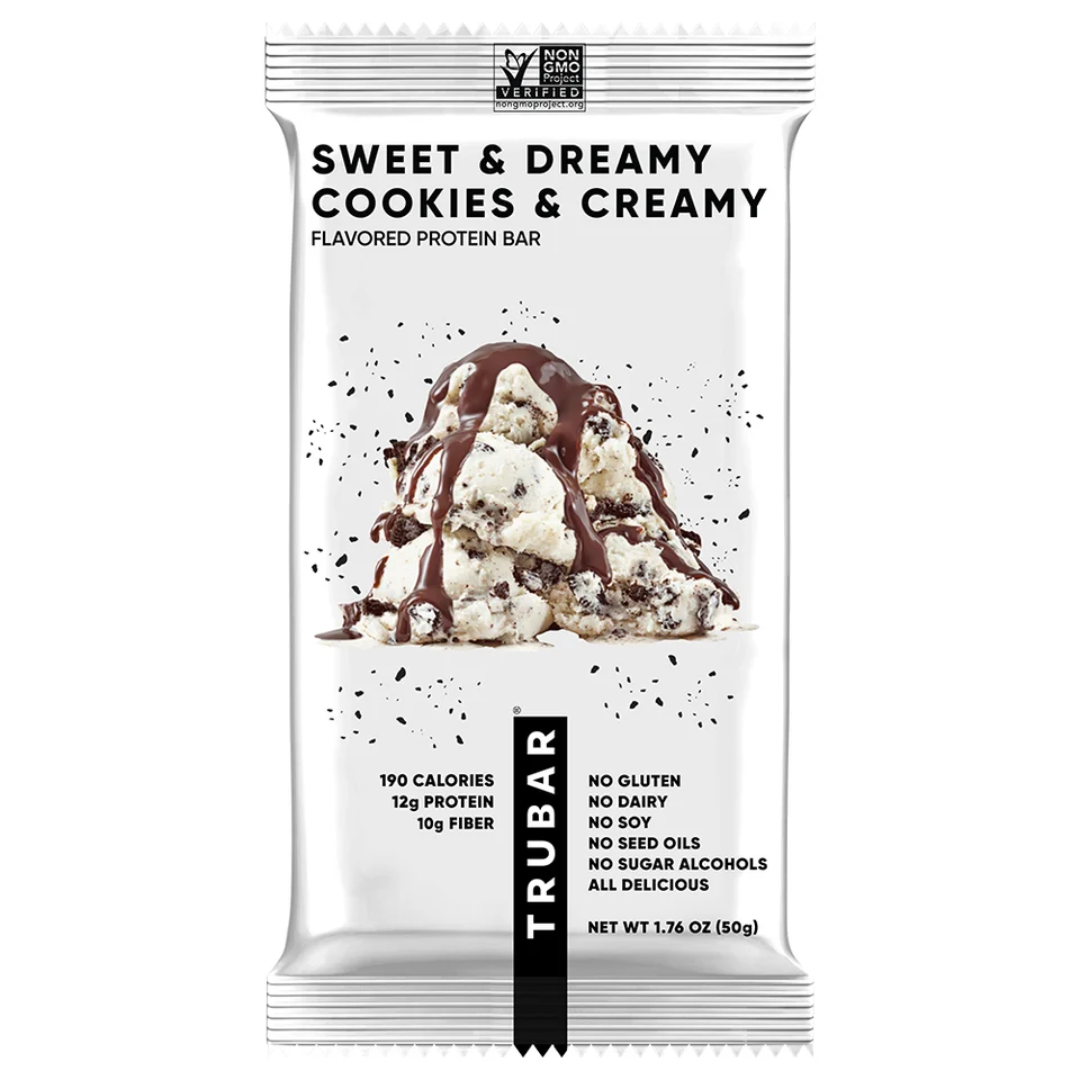 Trubar Plant Protein Bar - Sweet & Dreamy, Cookies & Creamy (12 x 50g)