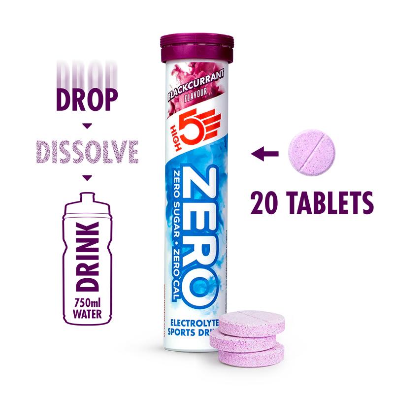HIGH5 Hydration Zero Blackcurrant Tablets 8 Tubes
