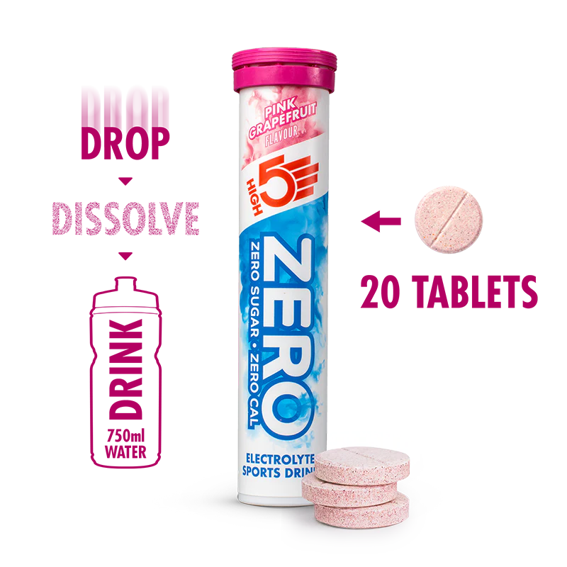 HIGH5 Hydration Zero Pink Grapefruit Tablets 8 Tubes