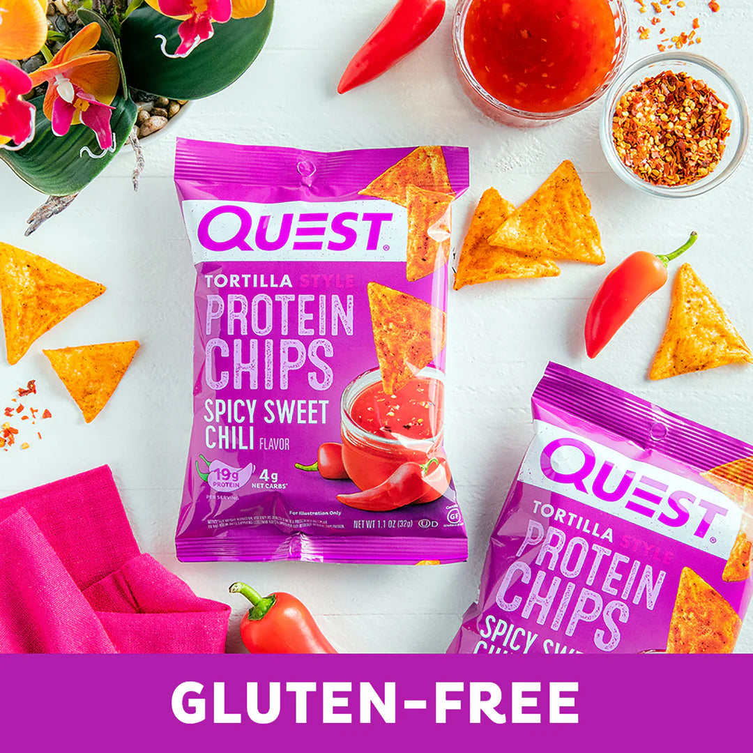 Quest Protein Chips Tortilla Style Spicy Sweet Chili (4 x 32g)