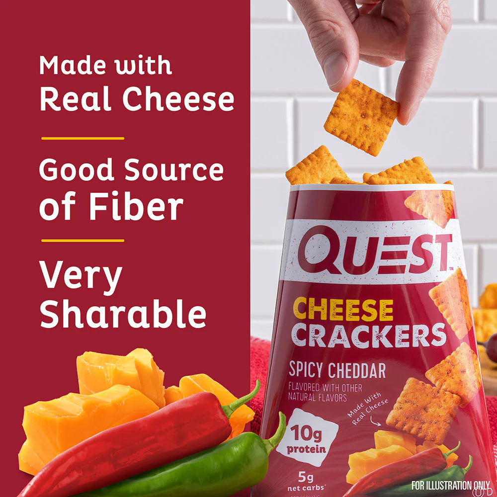 Quest Snack Cheese Crackers Spicy Cheddar (4 x 30g)