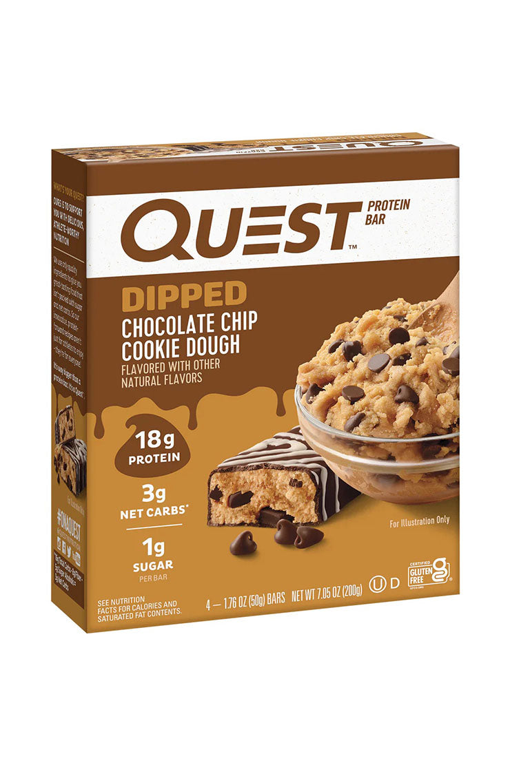 Quest Protein Bar Dipped Chocolate Chip Cookie Dough (4 x 50g)