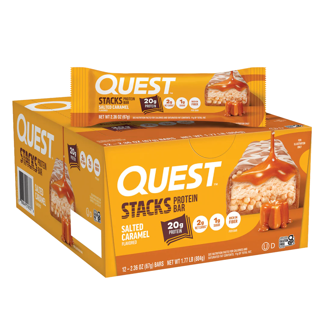 Quest Stack Protein Bars - Salted Caramel (12 x 67g)