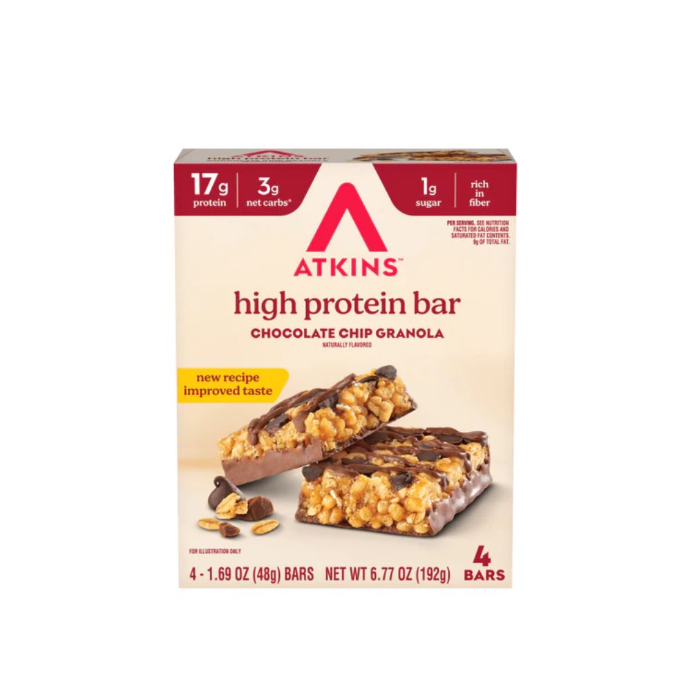 Atkins High Protein Bar Choc Chip Granola (4 x 48g)