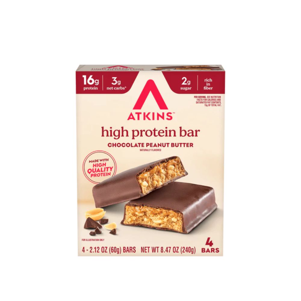 Atkins High Protein Bar Choc Peanut Butter Pretzel (4 x 48g)