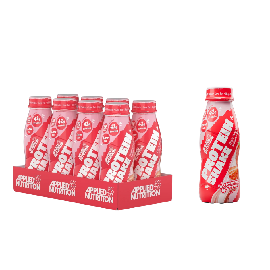 Applied Nutrition High Protein Shake Strawberries & Cream 500ml (8 bottles x 500ml)