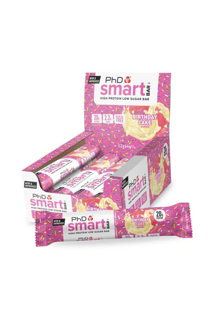 PhD Smart Bar Birthday Cake (12 x 64g)