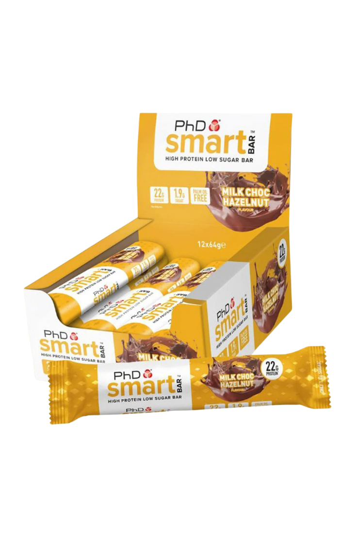 PhD Smart Bar Milk Chocolate Hazelnut (12 x 64g)