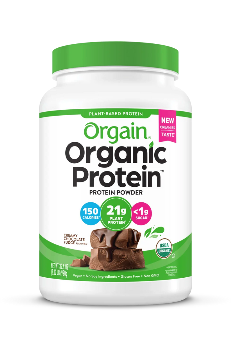 Orgain Organic Protein Plant Based Protein Powder Chocolate Fudge 2.03lb