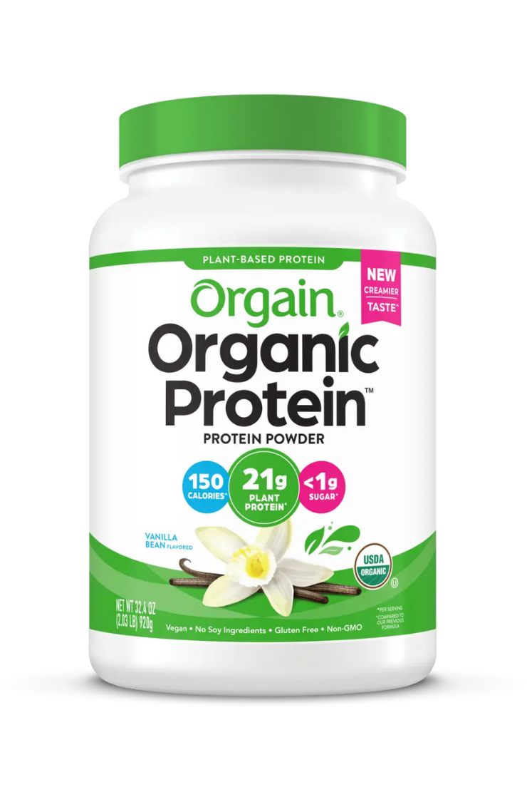 Orgain Organic Protein Plant Based Protein Powder Vanilla Bean 2.03lb