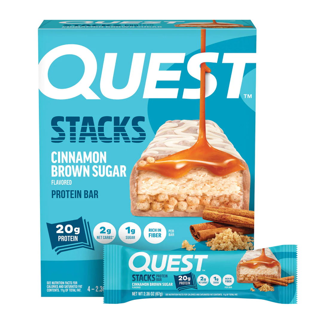 Quest Stack Protein Bars - Cinnamon Brown Sugar (12 x 67g)