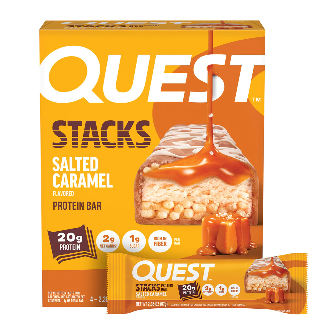Quest Stack Protein Bars - Salted Caramel (12 x 67g)