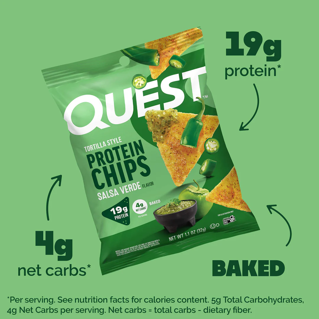 Quest Protein Chips Salsa Verde (8 x 32g)
