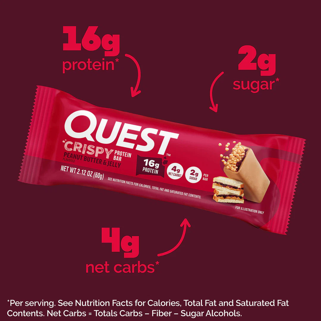 Quest Hero Peanut Butter & Jelly Crispy (12 x 60g)