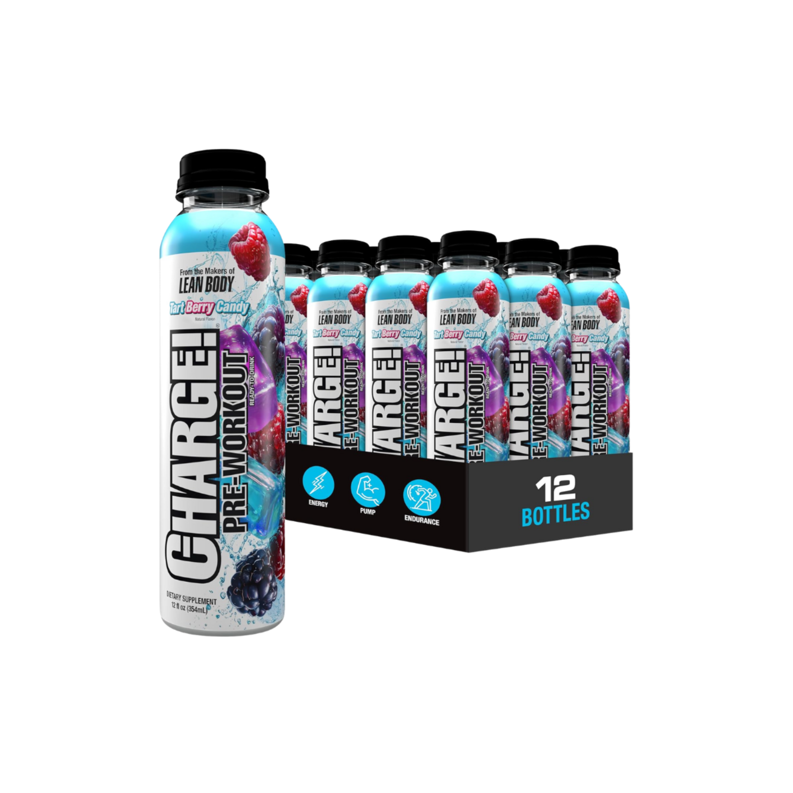 Labrada Charge Pre-Workout RTD - Tart Berry Candy (354ml x 12)